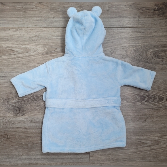 Baby Boys & Girls Unisex Dressing Gown Soft Plush Flannel Fleece Hooded Bath Rob - Picture 5 of 7